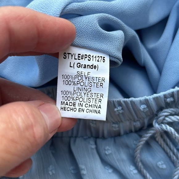 Pink Lily Blue Skirt, Size large - Picture 7 of 7